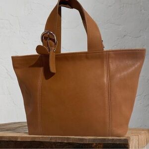 Vintage Coach Waverly Mini Tote Handbag in Saddle/Tan/Buckskin/Camel EUC No.4133